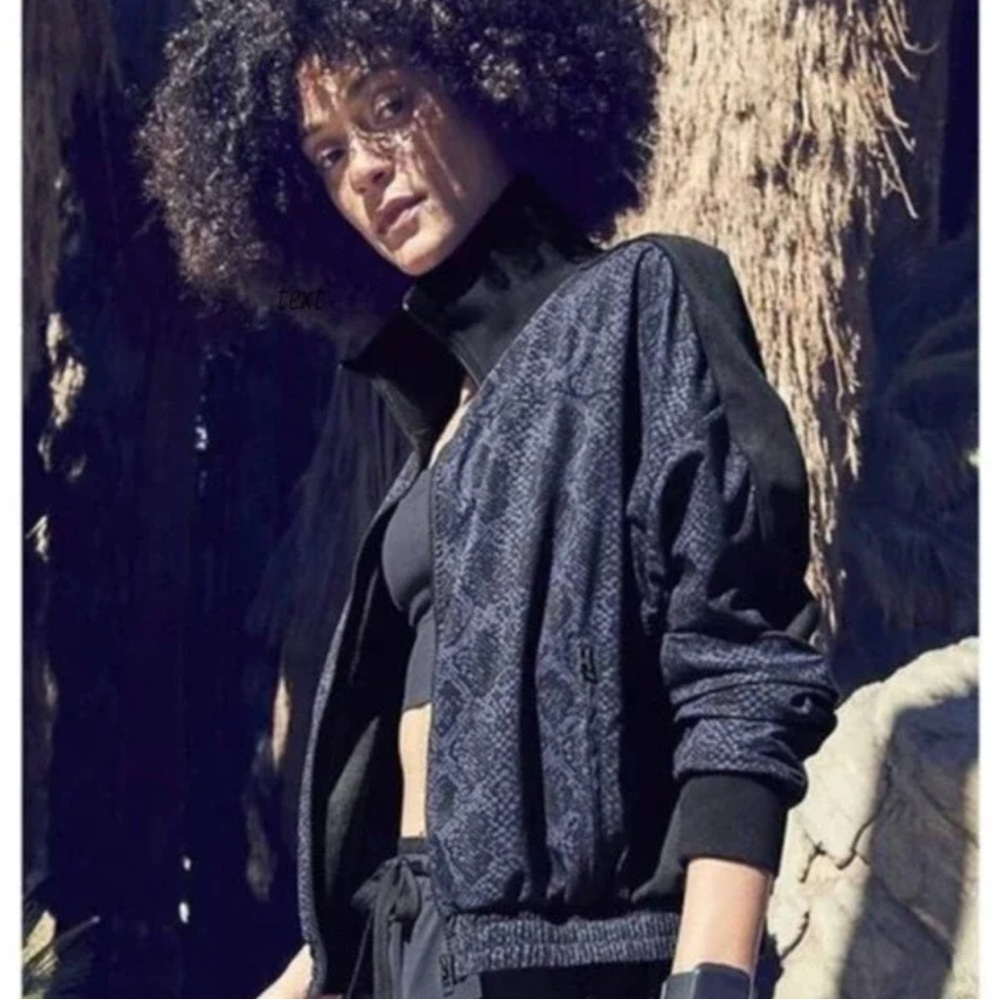 Athleta Brooklyn python track jacket, athletic size M